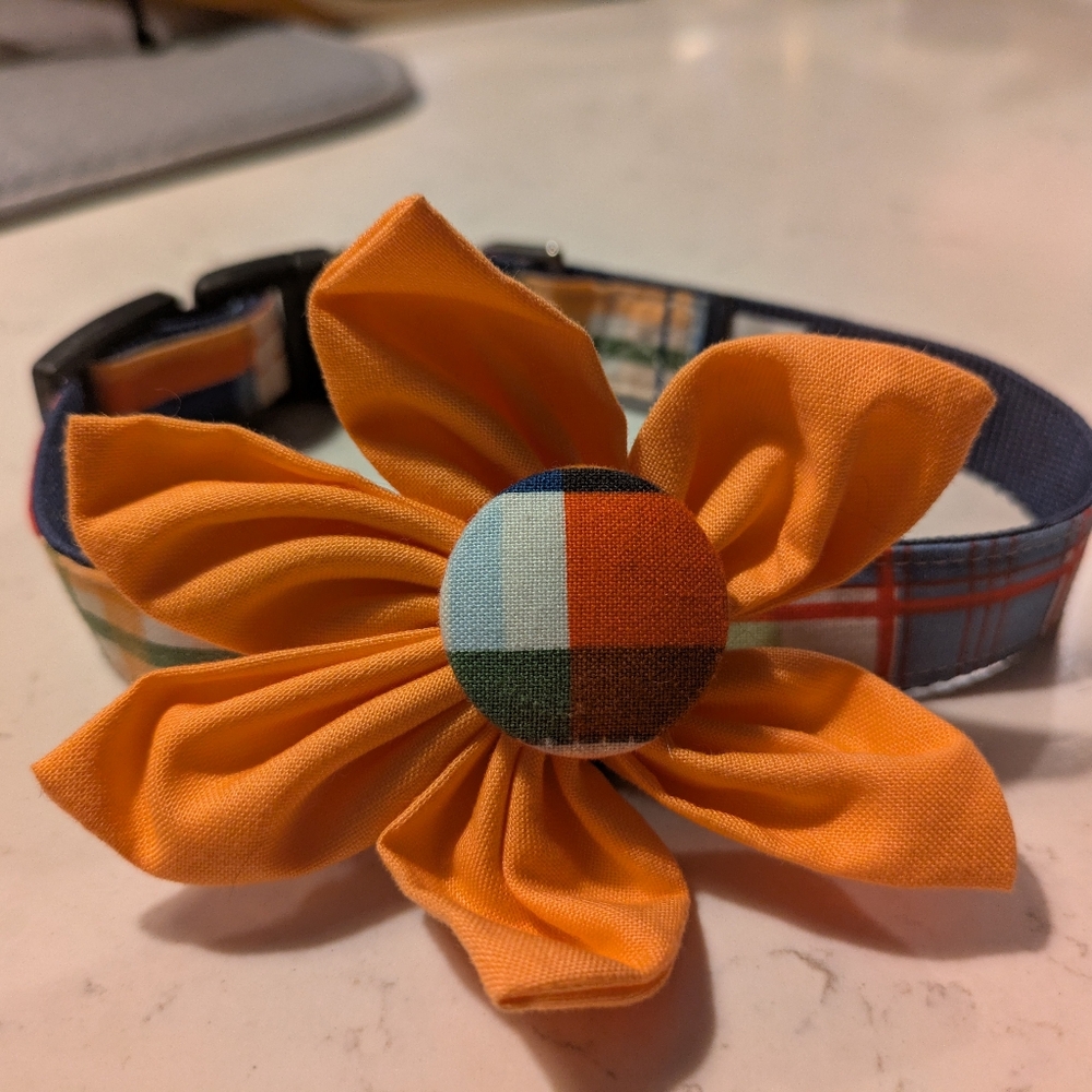 Flower Dog collar - Picture 3 of 16